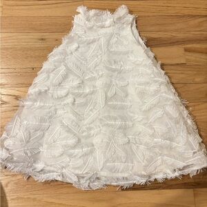 Janie and Jack White Feather Kids Dress